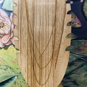 Gold Gorjana layered necklace chain